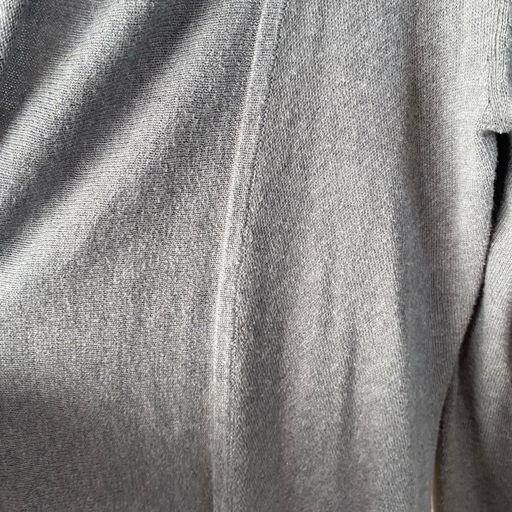 PrAna Georgia Wrap Cardigan Charcoal Grey Organic Cotton Open Front Sweater M - Picture 7 of 11